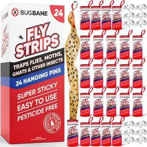 Fly Strips Indoor Sticky Hanging 24pk with Pins. Non Toxic Outdoor Fly Trap Indoor for Home. Flies Tape Paper Trap Ribbon Roll for House Gnat Fruit and Housefly. Bug Catchers for Inside Home Flypaper. Fly Strips Indoor Sticky Hanging 24pk with Pins. Non Toxic Outdoor Fly Trap Indoor for Home. Flies Tape Paper Trap Ribbon Roll for House Gnat Fruit and Housefly. Bug Catchers for Inside Home Flypaper.