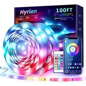 100 ft Bluetooth LED Strip Lights,Music Sync Color Changing Lights Strip,5050 RGB Tape Lighting with Remote,Smart Phone App Control for Bedroom,Bar,Room DIY (APP+Remote) 100 ft Bluetooth LED Strip Lights,Music Sync Color Changing Lights Strip,5050 RGB Tape Lighting with Remote,Smart Phone App Control for Bedroom,Bar,Room DIY (APP+Remote)