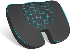 Memory Foam Cusion, Relief Pressure Seat Cusion for Office Chairs & Car Seat, Ergonomic Design Seat Cusion for Tailbone Pain Relief, Sciatica & Back Support Memory Foam Cusion, Relief Pressure Seat Cusion for Office Chairs & Car Seat, Ergonomic Design Seat Cusion for Tailbone Pain Relief, Sciatica & Back Support