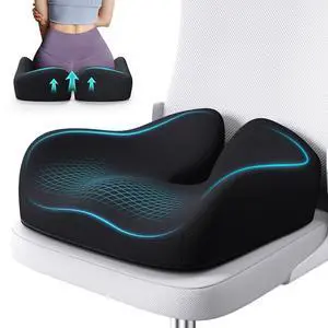 Memory Foam Seat Cushion for Office Chair, Ergonomic Chair Cushions for Tailbone Pain Relief, Sciatica & Back Support, Office Chair Cushion & Car Seat Cushion Memory Foam Seat Cushion for Office Chair, Ergonomic Chair Cushions for Tailbone Pain Relief, Sciatica & Back Support, Office Chair Cushion & Car Seat Cushion