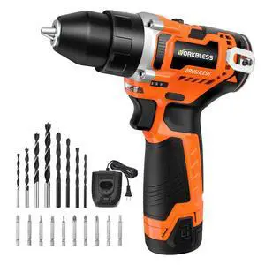 12V Brushless Power Drill, Cordless Drill with LCD Smart Display, 29+1 Torque Setting, 3/8 Inch Keyless Metal Chuck, 2.0Ah Battery, Fast Charger and 18Pcs Bits Included(Orange) 12V Brushless Power Drill, Cordless Drill with LCD Smart Display, 29+1 Torque Setting, 3/8 Inch Keyless Metal Chuck, 2.0Ah Battery, Fast Charger and 18Pcs Bits Included(Orange)