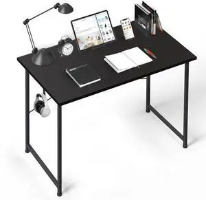 Small Space Writing Desk with Headphone Hooks, Modern Simple Design, Suitable for Study, Home Office and Living Room Small Space Writing Desk with Headphone Hooks, Modern Simple Design, Suitable for Study, Home Office and Living Room