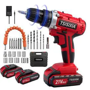 21V Cordless Power Drill Set, 35Nm Electric Screwdriver with 2 Batteries & Charger, 24pcs Drill Bits & Socket Wrench, 25+1 Torque Drills Kit for Home DIY & Women Men 21V Cordless Power Drill Set, 35Nm Electric Screwdriver with 2 Batteries & Charger, 24pcs Drill Bits & Socket Wrench, 25+1 Torque Drills Kit for Home DIY & Women Men