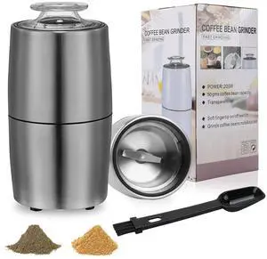 Spice Grinder, Coffee Grinder, 200 w Electric Herb Grinder,Configuration Stainless Steel Body and Blade,with Cleaning Brush Spice Grinder, Coffee Grinder, 200 w Electric Herb Grinder,Configuration Stainless Steel Body and Blade,with Cleaning Brush
