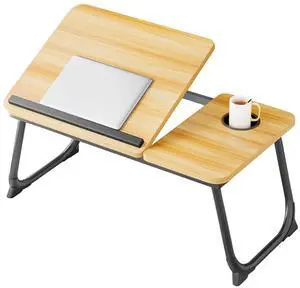 Laptop Desk for Bed, Adjustable Laptops Stand with 5 Adjustable Angles, Portable Lap Tray Table with Cup Holder, Laptop Bed Desk Tray for Eating Working Writing Reading (Walnut) Laptop Desk for Bed, Adjustable Laptops Stand with 5 Adjustable Angles, Portable Lap Tray Table with Cup Holder, Laptop Bed Desk Tray for Eating Working Writing Reading (Walnut)