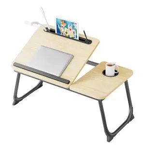 Laptop Desk for Bed, Adjustable Laptop Stand with 5 Different Angles, Portable Lap Tray Table with USB Charge Port and Cup Holder, Laptop Bed Desk Tray for Eating Working Writing (Yellow) Laptop Desk for Bed, Adjustable Laptop Stand with 5 Different Angles, Portable Lap Tray Table with USB Charge Port and Cup Holder, Laptop Bed Desk Tray for Eating Working Writing (Yellow)