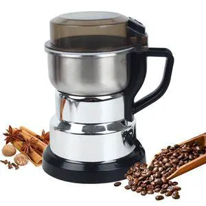 Electric Coffee Grinders150-300w Silver Spice Grinder, One-Button Operation to Grinder Coffee Beans, Spices, Dry Herbs, Nuts, etc.1 Plastic Brush and 1 Plastic Spoon Included Electric Coffee Grinders150-300w Silver Spice Grinder, One-Button Operation to Grinder Coffee Beans, Spices, Dry Herbs, Nuts, etc.1 Plastic Brush and 1 Plastic Spoon Included