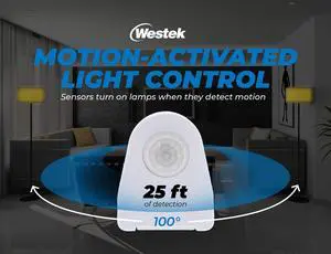 Plug In Motion Sensor Outlet Light Control, 2 Pack - Indoor Motion Sensor Device Activates Lights When Motion is Detected - Ideal for Dark Hallways - 25ft Range, 6 Foot Cord (MLC12BC-4) Plug In Motion Sensor Outlet Light Control, 2 Pack - Indoor Motion Sensor Device Activates Lights When Motion is Detected - Ideal for Dark Hallways - 25ft Range, 6 Foot Cord (MLC12BC-4)