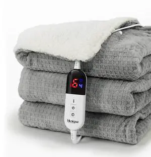 Heated Blanket Electric Throw Waffle, 50x60 Inches Sherpa Fleece Fast Heating Blanket 6 Heating Levels & 4 Hours Auto Off ETL Certification, Grey Throw Heated Blanket Electric Throw Waffle, 50x60 Inches Sherpa Fleece Fast Heating Blanket 6 Heating Levels & 4 Hours Auto Off ETL Certification, Grey Throw