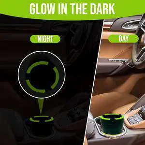 5 Pack Car Ashtray with Lid - Glow in the Dark Butt Bucket, Self-Extinguishing & Smokeless Cup Holder Ashtray for Car, Outdoor, Home and Office - Black 5 Pack Car Ashtray with Lid - Glow in the Dark Butt Bucket, Self-Extinguishing & Smokeless Cup Holder Ashtray for Car, Outdoor, Home and Office - Black
