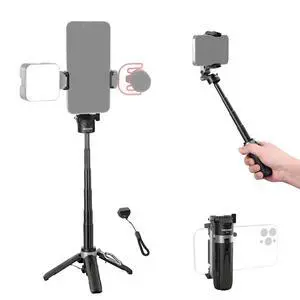 NEEWER Selfie Stick with Detachable Bluetooth Remote Shutter, Lightweight Foldable Travel Tripod for iPhone for YouTube/TikTok Vlogs Live Streaming Photography, Black, P15 NEEWER Selfie Stick with Detachable Bluetooth Remote Shutter, Lightweight Foldable Travel Tripod for iPhone for YouTube/TikTok Vlogs Live Streaming Photography, Black, P15