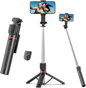 Selfie Stick for iPhone, 360°Rotating Tripod for Phone with Detachable Remote, Portable Phone Tripod Stand for Video Recording, Compact & Lightweight Selfie Stick for iPhone, 360°Rotating Tripod for Phone with Detachable Remote, Portable Phone Tripod Stand for Video Recording, Compact & Lightweight