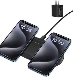 Wireless Charger, 20W Dual Wireless Charging Pad,Fast Charging Pad for Samsung Galaxy S24/S24 Ultra/S23/S22/S21/S20, for iPhone 16/15/14/13/12/11/XR/X, for Airpods 4/3/2/Pro, and More.(with Adapter) Wireless Charger, 20W Dual Wireless Charging Pad,Fast Charging Pad for Samsung Galaxy S24/S24 Ultra/S23/S22/S21/S20, for iPhone 16/15/14/13/12/11/XR/X, for Airpods 4/3/2/Pro, and More.(with Adapter)