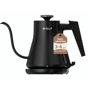 Gooseneck Electric Kettle 0.8L (27oz) - 1000W Rapid Fast Boiling Tea Kettle with Auto Shut Off & Boil-Dry Protection, Stainless Steel Leak-Proof Water Boiler for Pour Over Coffee, Black Gooseneck Electric Kettle 0.8L (27oz) - 1000W Rapid Fast Boiling Tea Kettle with Auto Shut Off & Boil-Dry Protection, Stainless Steel Leak-Proof Water Boiler for Pour Over Coffee, Black