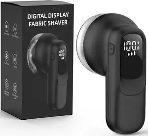 Fabric Shaver, Lint Remover Rechargeable with 3 Speeds, 6 Leaf Blades, Digital LED Display to Remove Fuzz Lint Balls for Clothes, Furniture, Sweater and Couch (Black) Fabric Shaver, Lint Remover Rechargeable with 3 Speeds, 6 Leaf Blades, Digital LED Display to Remove Fuzz Lint Balls for Clothes, Furniture, Sweater and Couch (Black)
