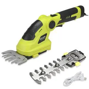 8V Cordless 2-in-1 Grass Shear & Hedge Trimmer,Handheld Electric Grass Trimmer Hedge Shears/Grass Cutter with 2.0Ah Rechargeable Power and Type-C Cable for Yard, Garden, Lawn Care 8V Cordless 2-in-1 Grass Shear & Hedge Trimmer,Handheld Electric Grass Trimmer Hedge Shears/Grass Cutter with 2.0Ah Rechargeable Power and Type-C Cable for Yard, Garden, Lawn Care