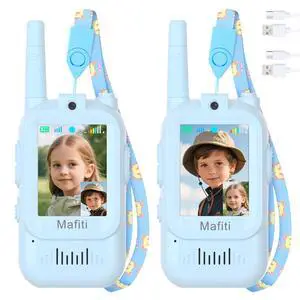 Video Walkie Talkies for Kids 2 Pack Rechargeable Birthday Gift Toddler Toys for 3 4 5 6 7 8 Year Old Boys Girls 1000 Feets Long Range Indoor Outdoor Play(Blue+Blue) Video Walkie Talkies for Kids 2 Pack Rechargeable Birthday Gift Toddler Toys for 3 4 5 6 7 8 Year Old Boys Girls 1000 Feets Long Range Indoor Outdoor Play(Blue+Blue)