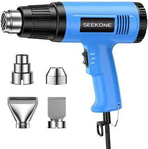 1800W Heat Gun 2 Temp 572&1112 Overheat Protection with 4 Nozzles 1800W Heat Gun 2 Temp 572&1112 Overheat Protection with 4 Nozzles