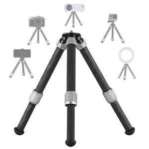 Carbon Fiber Small Tabletop Travel Tripod, Weight 108g/0.23lb, Maxload 5kg/11lb, Lightweight Tripod Stand, 1/4" Inch Screw, for Camera/Phone Holder/Projector, MT-02C Long Version (MT-02CL) Carbon Fiber Small Tabletop Travel Tripod, Weight 108g/0.23lb, Maxload 5kg/11lb, Lightweight Tripod Stand, 1/4" Inch Screw, for Camera/Phone Holder/Projector, MT-02C Long Version (MT-02CL)