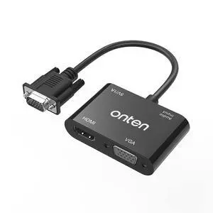 VGA to HDMI VGA Adapter, VGA Splitter 1 VGA in HDMI VGA 2 Out, VGA to HDMI VGA Adapter for Computer, Desktop, Laptop, PC, Monitor, Projector Work Need Power VGA to HDMI VGA Adapter, VGA Splitter 1 VGA in HDMI VGA 2 Out, VGA to HDMI VGA Adapter for Computer, Desktop, Laptop, PC, Monitor, Projector Work Need Power