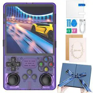 R36plus Handheld Retro Game Console 4.0-inch IPS Screen,Preloaded with Classic Games,Portable Pocket Video Gaming with Valentine's Card & Premium Gift Box (Purple) R36plus Handheld Retro Game Console 4.0-inch IPS Screen,Preloaded with Classic Games,Portable Pocket Video Gaming with Valentine's Card & Premium Gift Box (Purple)