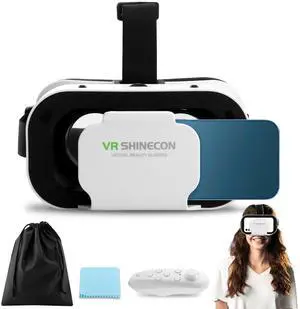 VR Headset, 3D VR Glasses Virtual Reality Headset for Kids & Adults with Controller Universal Virtual Reality Goggles Compatible 4.7-6.5" for Movies,TV Video Games VR Headset, 3D VR Glasses Virtual Reality Headset for Kids & Adults with Controller Universal Virtual Reality Goggles Compatible 4.7-6.5" for Movies,TV Video Games
