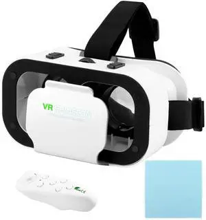 VR Headset for Phone with Controller,Virtual Reality Goggles,110° FOV VR Goggles, 3D Glasses Headset Helmets For VRs Game Video Movies Education Fit 4.7-6 Screen(White+Black,Size:6.14*3.98*3.46inch) VR Headset for Phone with Controller,Virtual Reality Goggles,110° FOV VR Goggles, 3D Glasses Headset Helmets For VRs Game Video Movies Education Fit 4.7-6 Screen(White+Black,Size:6.14*3.98*3.46inch)