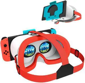 VR Headset for Original Nintendo Switch & Switch OLED Model Upgraded, Virtual Reality Glasses with Adjustable HD Lenses and Comfortable Head Strap, Labo Kit, 3D Goggles VR Headset for Original Nintendo Switch & Switch OLED Model Upgraded, Virtual Reality Glasses with Adjustable HD Lenses and Comfortable Head Strap, Labo Kit, 3D Goggles