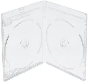 MediaPack4All 12.5mm Clear Double Blu-Ray Case (2-Disc Capacity), Clear Double Blu-Ray Case for CD/DVD Storage (1) MediaPack4All 12.5mm Clear Double Blu-Ray Case (2-Disc Capacity), Clear Double Blu-Ray Case for CD/DVD Storage (1)