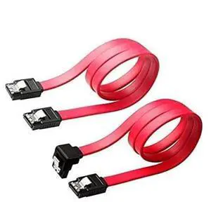 Sata Cable for ssd1 PCS 90 Degree Right Angle and 1pcs Straight Sata 3 Cable,18 Inches SATA Cable for SATA HDD, SSD, CD Driver, CD Writer, Black Sata Cable for ssd1 PCS 90 Degree Right Angle and 1pcs Straight Sata 3 Cable,18 Inches SATA Cable for SATA HDD, SSD, CD Driver, CD Writer, Black