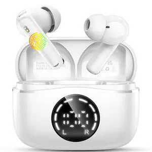 Bluetooth 5.4 Headphones, 2025 Wireless Earbuds 3D Hi-Fi Stereo Bass Ear Buds, 4 ENC Noise Cancelling Mic, 3g USB-C in-Ear Earphone Sport, IP-X7 Waterproof Workout Gym for Android iOS Laptop Pad Bluetooth 5.4 Headphones, 2025 Wireless Earbuds 3D Hi-Fi Stereo Bass Ear Buds, 4 ENC Noise Cancelling Mic, 3g USB-C in-Ear Earphone Sport, IP-X7 Waterproof Workout Gym for Android iOS Laptop Pad