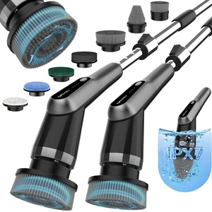 Pro Electric Spin Scrubber, 10in1 Shower Scrubber for Bathroom | Cordless Cleaning Brush with Extendable Handle, Variable Speed, 44lbs HighTorque for Bathtub, Toilet, Kitchen, Tile Floors Pro Electric Spin Scrubber, 10in1 Shower Scrubber for Bathroom | Cordless Cleaning Brush with Extendable Handle, Variable Speed, 44lbs HighTorque for Bathtub, Toilet, Kitchen, Tile Floors