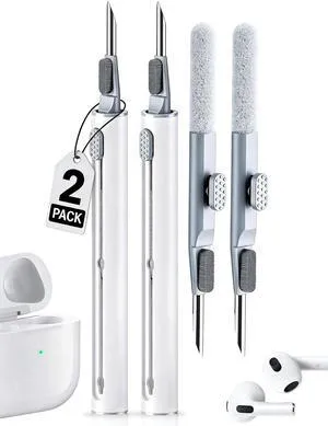 2 Pack Cleaner Kit for Airpods Pro 4 3 2 1, Multi-Function Cleaning Pen Tool with Soft Brush Flocking Sponge for Wireless Earbuds Bluetooth Headphone iPhone Electronics 2 Pack Cleaner Kit for Airpods Pro 4 3 2 1, Multi-Function Cleaning Pen Tool with Soft Brush Flocking Sponge for Wireless Earbuds Bluetooth Headphone iPhone Electronics