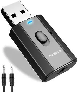 Bluetooth Car Adapter, Mini Bluetooth 5.0 Stereo Transmitter Receiver, Wireless 3.5mm Aux Jack Hands-Free Calls Kit Audio Adapter Built-in Mic for Car Speaker, Home Stereo, Headphones, PC,TV More Bluetooth Car Adapter, Mini Bluetooth 5.0 Stereo Transmitter Receiver, Wireless 3.5mm Aux Jack Hands-Free Calls Kit Audio Adapter Built-in Mic for Car Speaker, Home Stereo, Headphones, PC,TV More