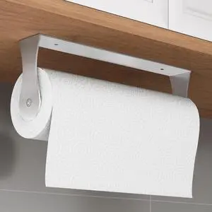 Paper Towel Holder Under Cabinet, Wall Mount Paper Towel Holder for Kitchen Bathroom, Stainless Steel, Adhesive or Screws, Silver Paper Towel Holder Under Cabinet, Wall Mount Paper Towel Holder for Kitchen Bathroom, Stainless Steel, Adhesive or Screws, Silver