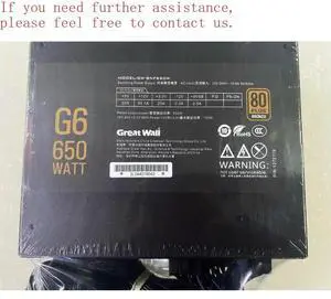 For Great Wall, model GW-BNF650W G6 650 80Plus Bronze medal, rated 650W full mode, desktop power supply 1 year replacement For Great Wall, model GW-BNF650W G6 650 80Plus Bronze medal, rated 650W full mode, desktop power supply 1 year replacement