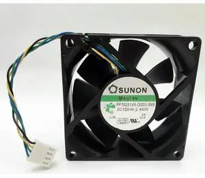 FOR PF70251VX-Q02U-S99 DC 12V 2.46W 70x70x25mm 4-wire Server Cooling Fan FOR PF70251VX-Q02U-S99 DC 12V 2.46W 70x70x25mm 4-wire Server Cooling Fan