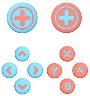 Cross D-Pad Button Caps Thumb Grip Caps Set Key Buttons Sticker Cover Caps for Switch 2 Cross D-Pad Button Caps Thumb Grip Caps Set Key Buttons Sticker Cover Caps for Switch 2