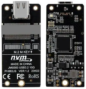 M.2 To Type-C SSD Enclosure Adapter NVME HDD Enclosure Interposer Board JMS583 Chip 10Gbps Support 2230 2242 2260 2280 Size SSD M.2 To Type-C SSD Enclosure Adapter NVME HDD Enclosure Interposer Board JMS583 Chip 10Gbps Support 2230 2242 2260 2280 Size SSD