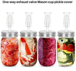 Fermentation Lid,Airlocks for Fermenting for Wide Mouth Mason Jar Fermenting Lids for Making Sauerkraut,Pickle,Hot Sauce Fermentation Lid,Airlocks for Fermenting for Wide Mouth Mason Jar Fermenting Lids for Making Sauerkraut,Pickle,Hot Sauce