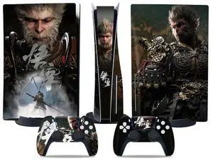 Black Myth Wukong Full Body Vinyl Skin Sticker Decal Cover Anti-Scratch Cool Stickers for PS5 Disc Digital Console & Controller Black Myth Wukong Full Body Vinyl Skin Sticker Decal Cover Anti-Scratch Cool Stickers for PS5 Disc Digital Console & Controller