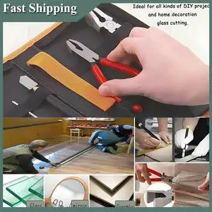 Professional Glass Cutter Tool Set: 2 Pcs With Running Pliers, Curved Jaws & Breaking Pliers With Rubber Tips Professional Glass Cutter Tool Set: 2 Pcs With Running Pliers, Curved Jaws & Breaking Pliers With Rubber Tips