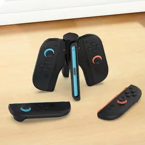 4 In 1 Game Controller Charger LED Indicator Small Handle Charging Base Gamepad Charging Station for NS Accessories 4 In 1 Game Controller Charger LED Indicator Small Handle Charging Base Gamepad Charging Station for NS Accessories
