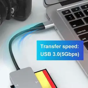 5 in 1 All In One Card Reader 5Gbps CFast+XD+CF+SD+TF Reader Memory Card Adapter Type-C & USB A for PC Laptop Accessories 5 in 1 All In One Card Reader 5Gbps CFast+XD+CF+SD+TF Reader Memory Card Adapter Type-C & USB A for PC Laptop Accessories