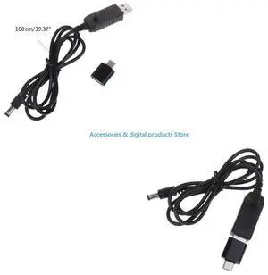 QC3.0 USB To 5V-12V 5.5x2.1mm Cable Power Cord For Any 6V-12V Device QC3.0 USB To 5V-12V 5.5x2.1mm Cable Power Cord For Any 6V-12V Device