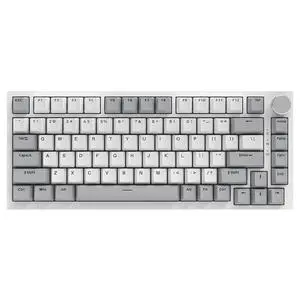 Ajazz AK820 Wired Single-Mode Mechanical Keyboard 75% Compact Layout, Metal Knob, Gasket Mount Structure, Full Hot-Swappability Ideal for Office and Daily Use Grey white-AS Red Switch Ajazz AK820 Wired Single-Mode Mechanical Keyboard 75% Compact Layout, Metal Knob, Gasket Mount Structure, Full Hot-Swappability Ideal for Office and Daily Use Grey white-AS Red Switch