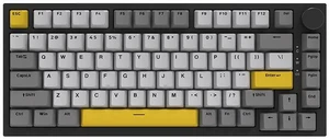 Ajazz AK820 Wired Single-Mode Mechanical Keyboard 75% Compact Layout, Metal Knob, Gasket Mount Structure, Full Hot-Swappability Ideal for Office and Daily Use Grey white yellow-Bright Moon Switch Ajazz AK820 Wired Single-Mode Mechanical Keyboard 75% Compact Layout, Metal Knob, Gasket Mount Structure, Full Hot-Swappability Ideal for Office and Daily Use Grey white yellow-Bright Moon Switch