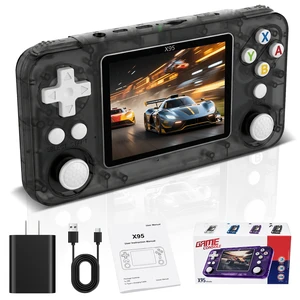 X95 Transparent Handheld Game Console, Retro Portable Gaming Device with Dual Joysticks, HD Screen, Rechargeable Classic Video Game Player for Kids & Adults X95 Transparent Handheld Game Console, Retro Portable Gaming Device with Dual Joysticks, HD Screen, Rechargeable Classic Video Game Player for Kids & Adults
