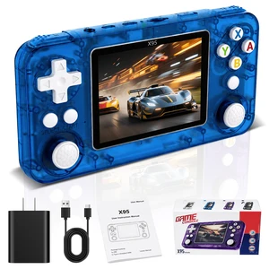 X95 Transparent Handheld Game Console, Retro Portable Gaming Device with Dual Joysticks, HD Screen, Rechargeable Classic Video Game Player for Kids & Adults X95 Transparent Handheld Game Console, Retro Portable Gaming Device with Dual Joysticks, HD Screen, Rechargeable Classic Video Game Player for Kids & Adults