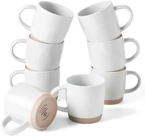 Coffee Mugs for 8, 13 oz Mug Set, Dringking Cup with Handle for Coffee, Tea, Cocoa, Milk, Milkyway Serise, White Coffee Mugs for 8, 13 oz Mug Set, Dringking Cup with Handle for Coffee, Tea, Cocoa, Milk, Milkyway Serise, White